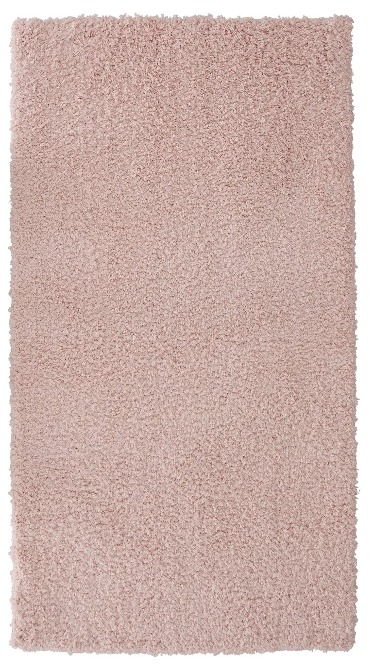 Argos Home Cosy Woven Cut Pile Rug - 80x150cm - Blush