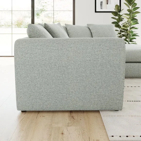 Blake Basket Weave Texture Corner Chaise Sofa 2