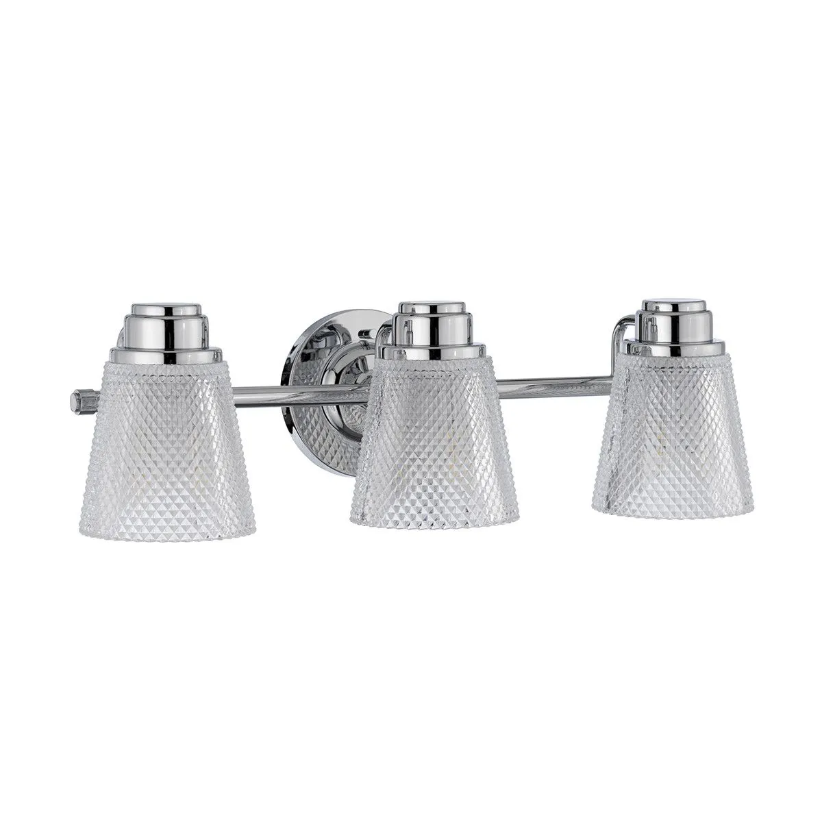 Netlighting Hudson 3 Light Wall Light Polished Chrome IP44 in Grey 2