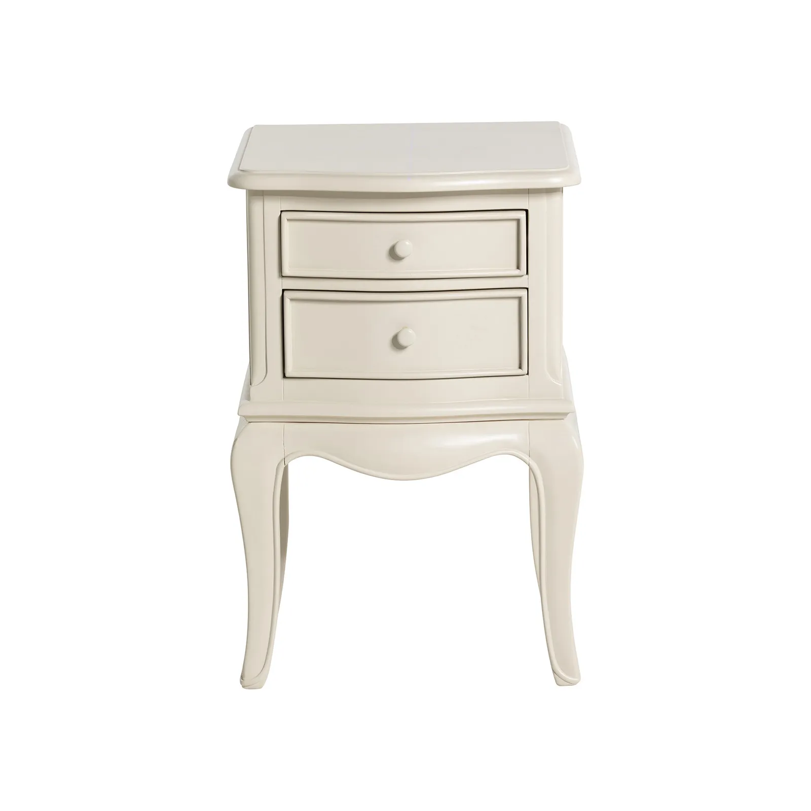 Calista 2 Drawer Bedside Table, White Wood | Barker & Stonehouse 3