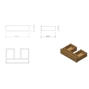 Concept Internal Drawer for S3 550mm Vanity Unit 2