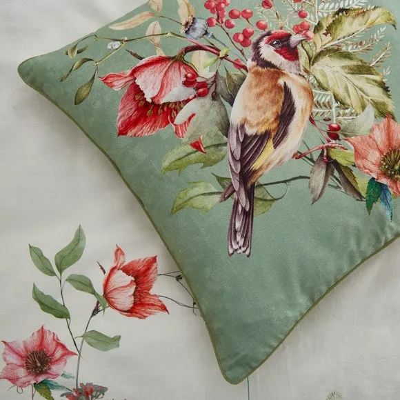 Dorma Rambling Rose Cream Cushion 45cm x 45cm 2