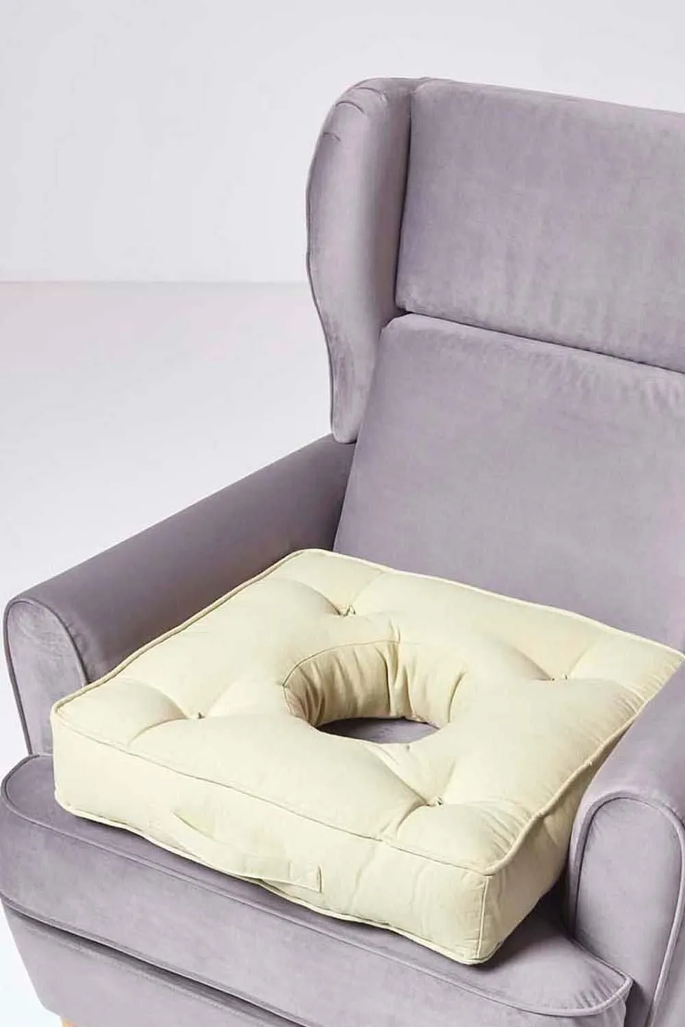 Homescapes Pressure Relief Armchair Booster Cushion in Light Green 1