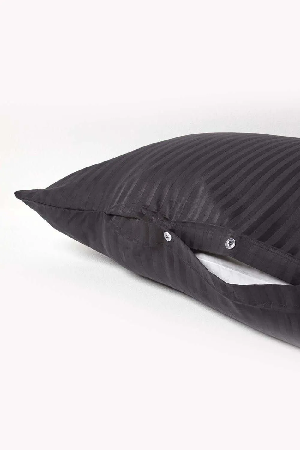 Homescapes Egyptian Cotton Super Soft V Shaped Pillowcase 330 TC in Black 3