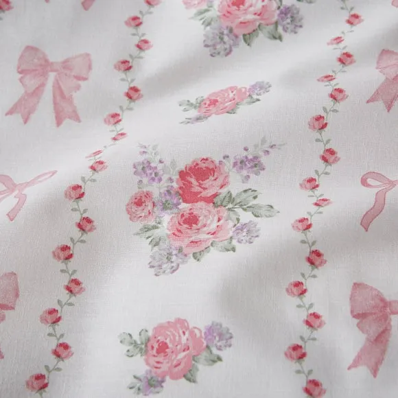 Vintage Floral Frill 100% Cotton Duvet Cover and Pillowcase Set 3