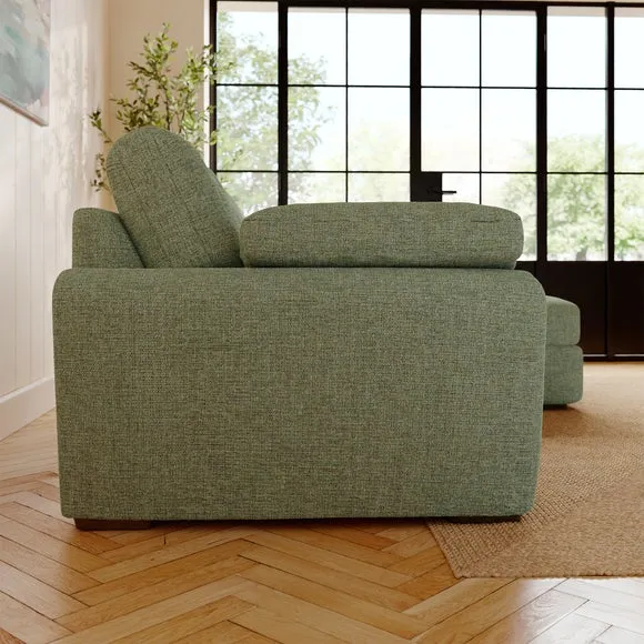 Milton Textured Chenille Corner Chaise Sofa 3