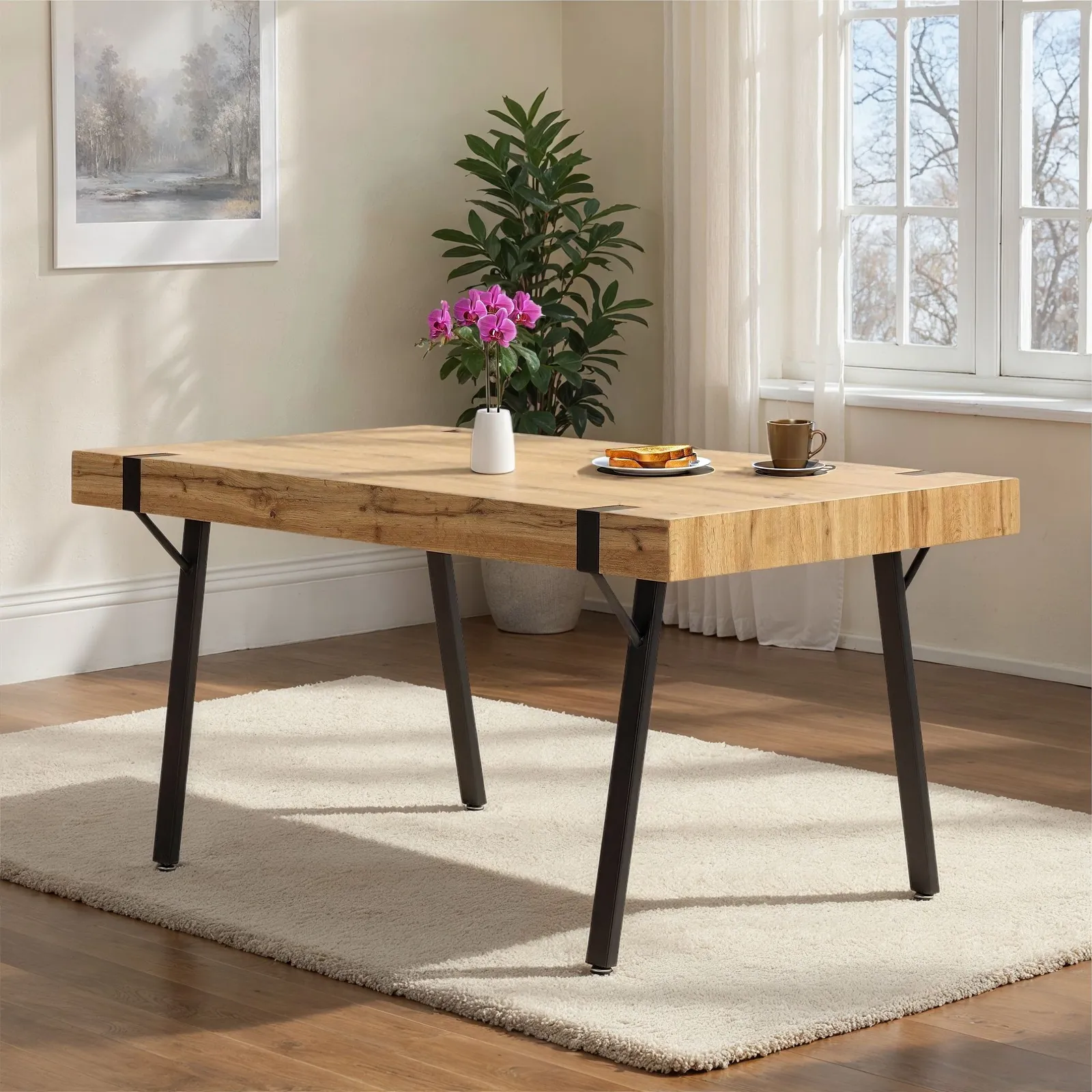 Seconique Treviso Dining Table in Light Oak