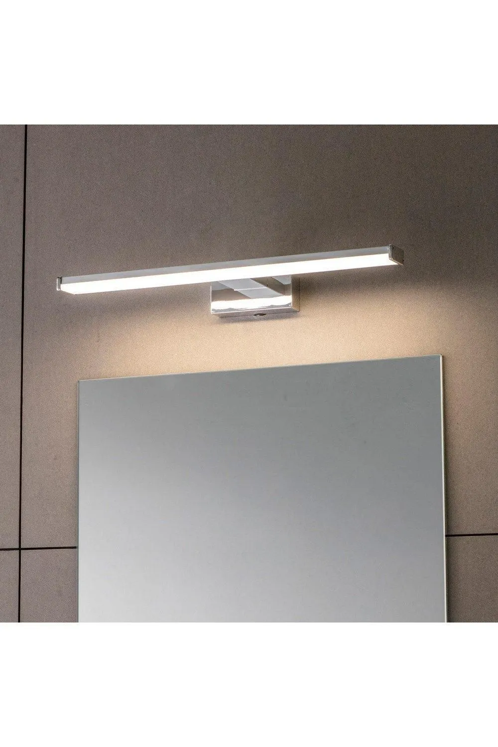 Netlighting Axis LED 1 Light Bathroom Wall Frosted Polypropylene Chrome Abs Plastic IP44 in Grey 2