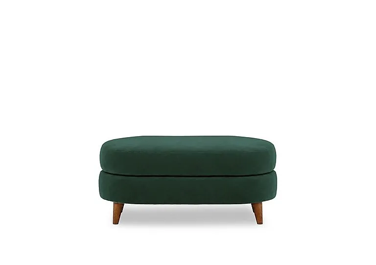 Erin Fabric Oval Footstool - Living Room Furniture - In Time for Christmas