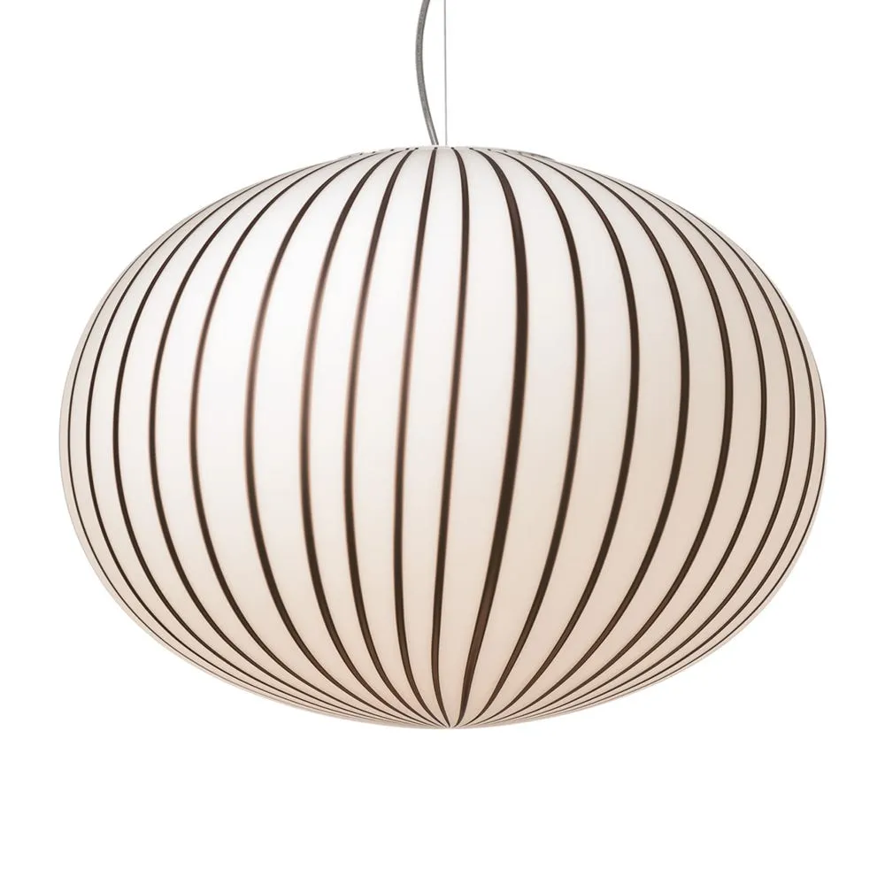 Established & Sons Filigrana S4 Ellipse Pendant Light White/Black 2