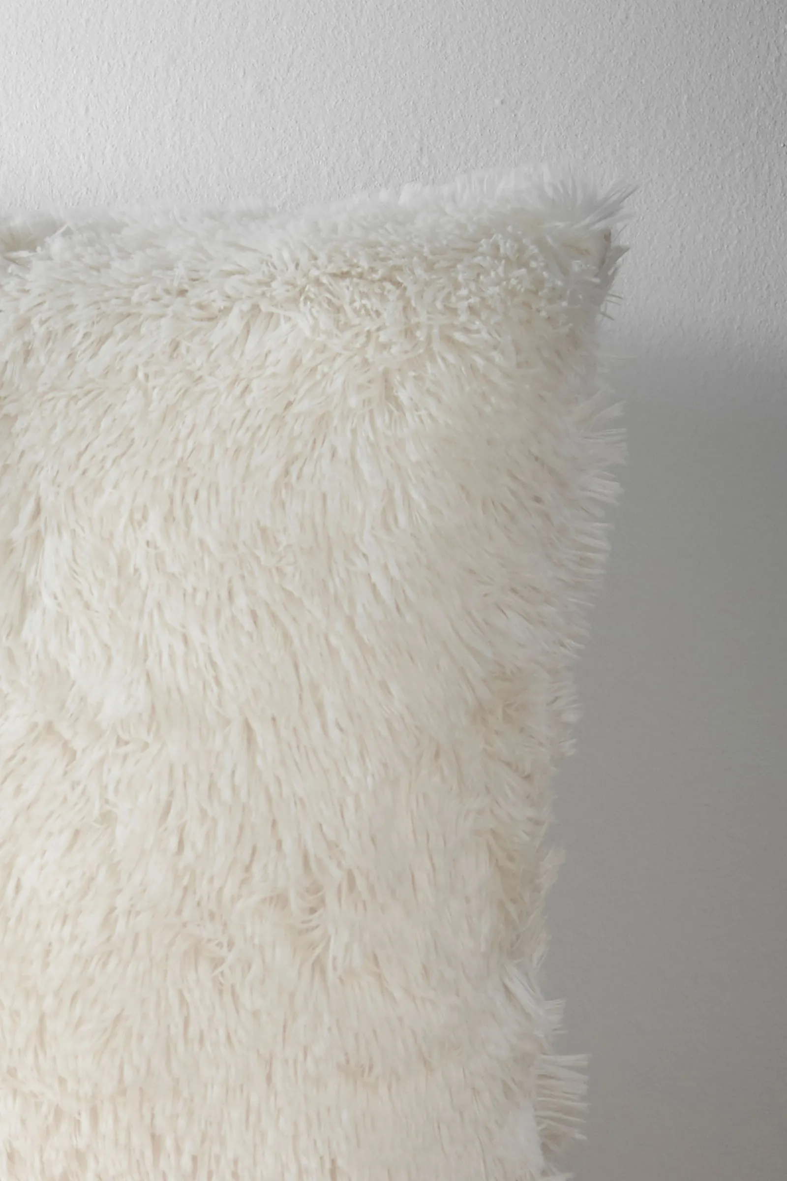 Catherine Lansfield 'Cuddly' Faux Fur Cushion in Cream 3