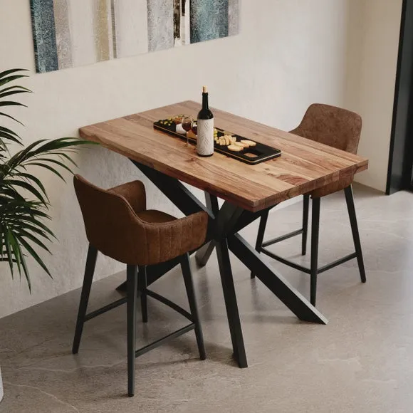 Indus Valley Logan 2 Seater Bar Table With 2 Logan Bar Stools 1
