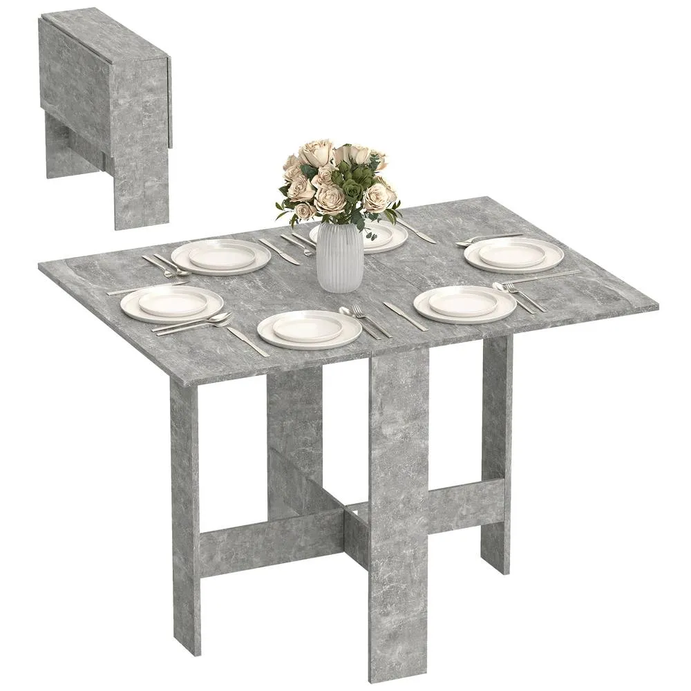 HOMCOM Wooden Folding Table Writing Desk in Grey 2