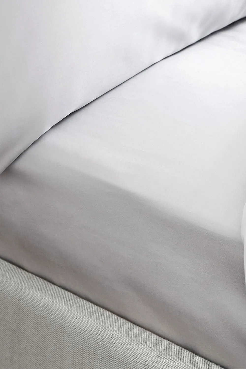 Bianca 400 Thread Count Cotton Sateen 36cm Depth Sheet in Grey