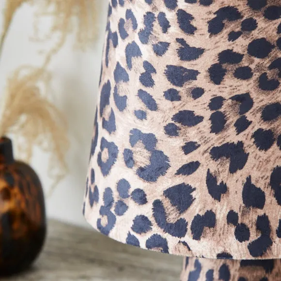 Leopard Print Velvet Table Lamp 3
