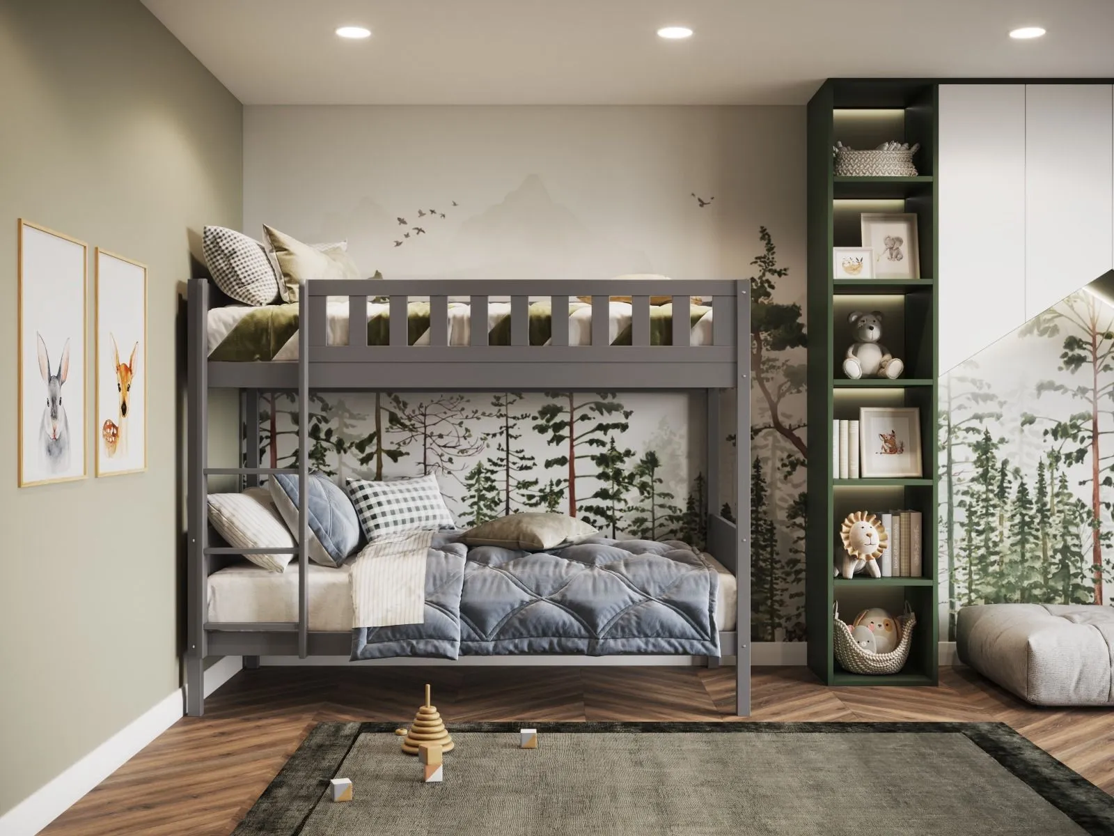Flair Bea Bunk Bed in Grey 2