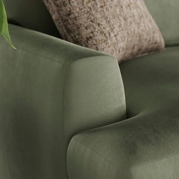 Lawson Matte Plush Velvet Corner Chaise Sofa 5