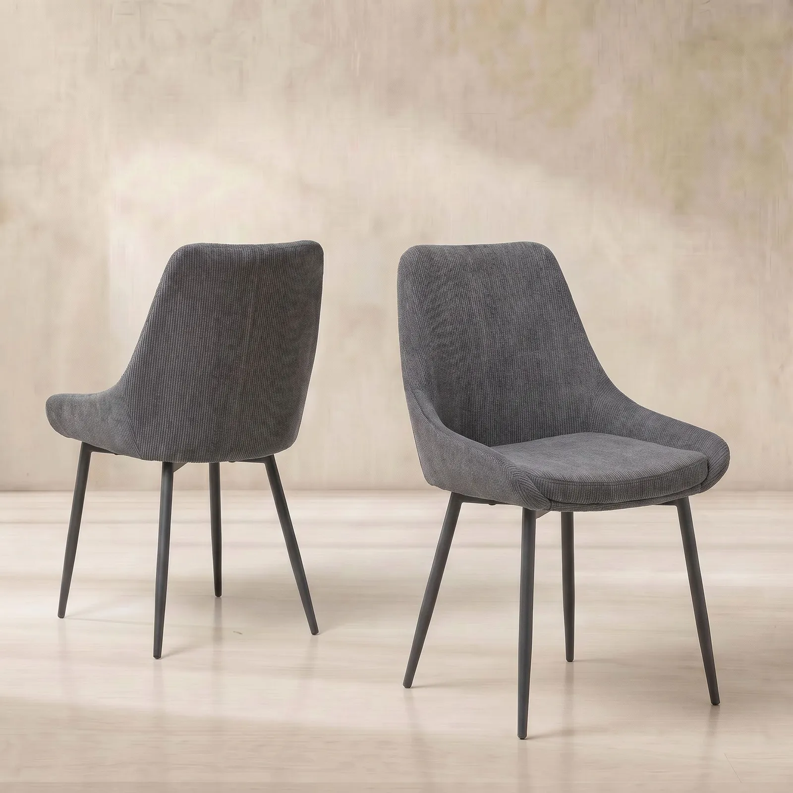 Emmett Dining Chair, Grey Fabric | Barker & Stonehouse