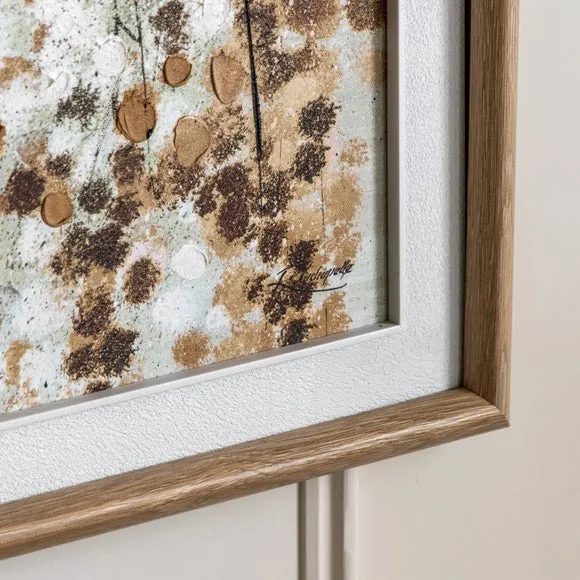 Cedar and Sage Soft Abstract Falling Framed Canvas 2