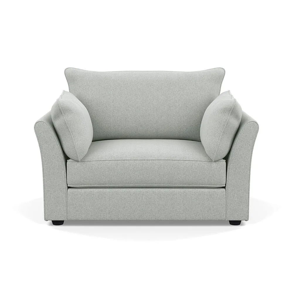 Heal's Tailor Loveseat Melton Wool Limestone Black Beech Feet