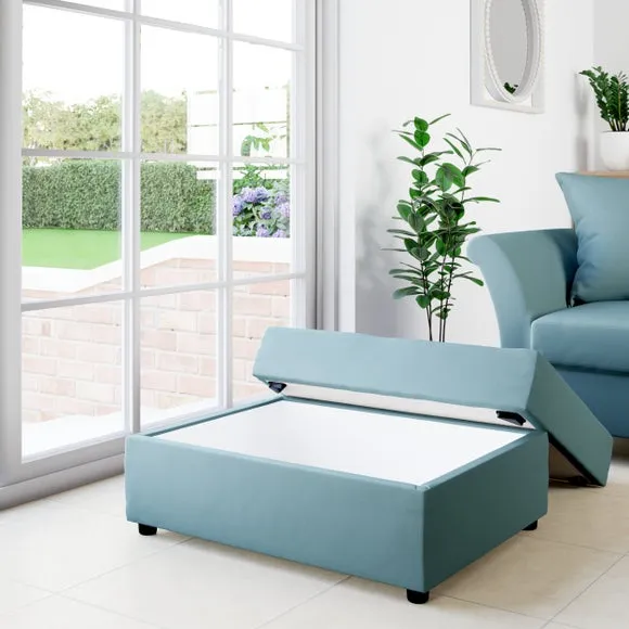 Rectangle Opulent Velvet Storage Footstool 2