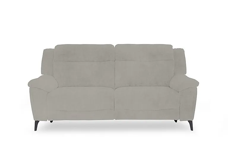 Panache Fabric 3 Seater Power Recliner Sofa with Power Headrests and Heated Seats - Opulence Silver