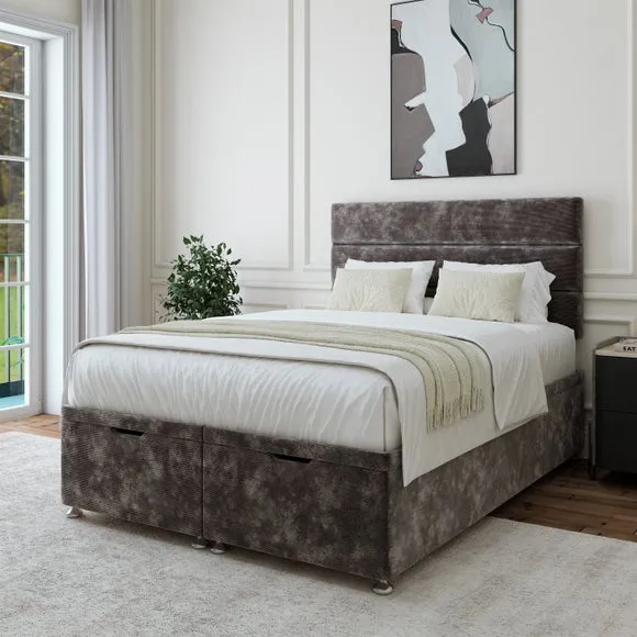 Luxury Chenille End of Bed Ottoman Base 1