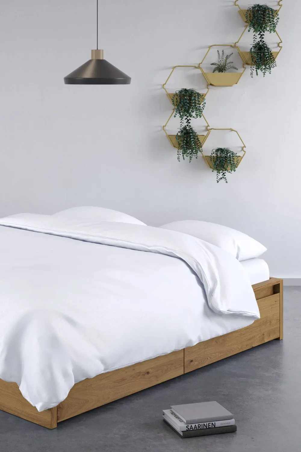 Panda London 100% Bamboo Duvet Cover in White 1