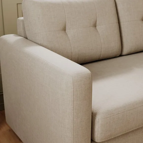 Barker Flatweave Trundle Corner Chaise Sofa Bed 6