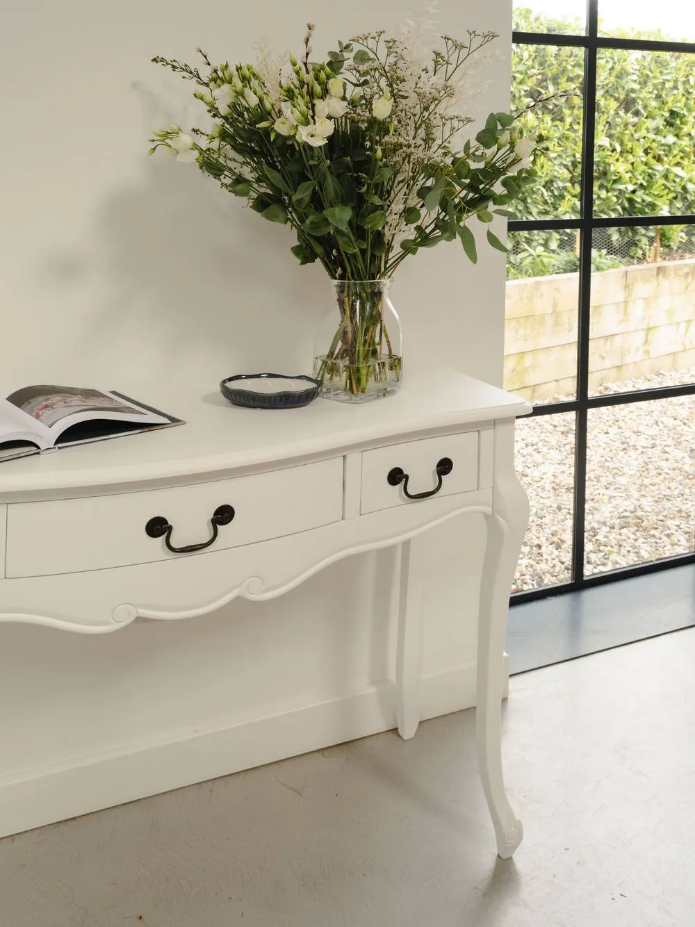 Statement Furniture Juliette Vintage Chic Dressing Table in White 2