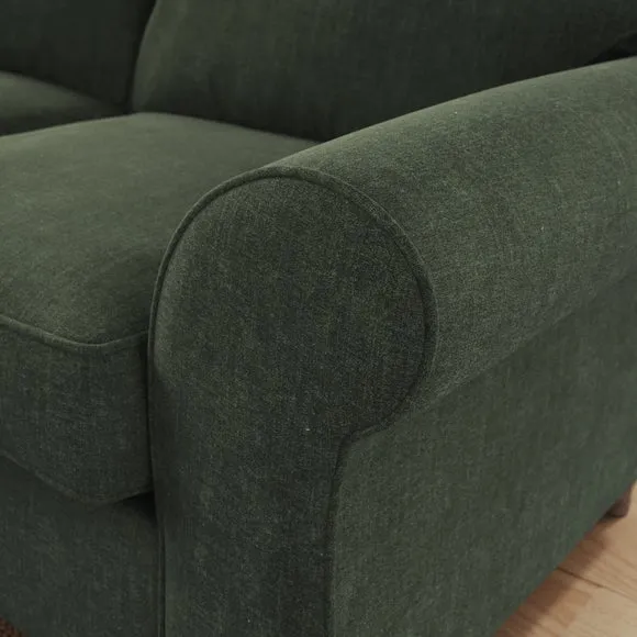 Flori Tonal Plush Chenille Corner Sofa 5