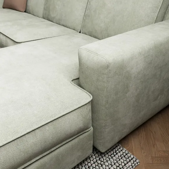 Claude Soft Tonal Chenille Corner Chaise Sofa 3