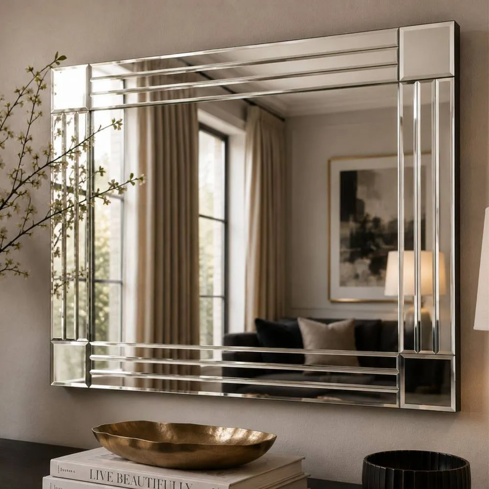Yearn Mirrors Triple Edge Mirror Bevelled 90x60cm in Clear 2