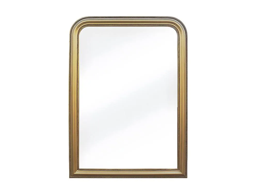 Vente-unique Paulownia Wood Overmantel Mirror - L80 X H110 Cm - Gold Brass Effect 3