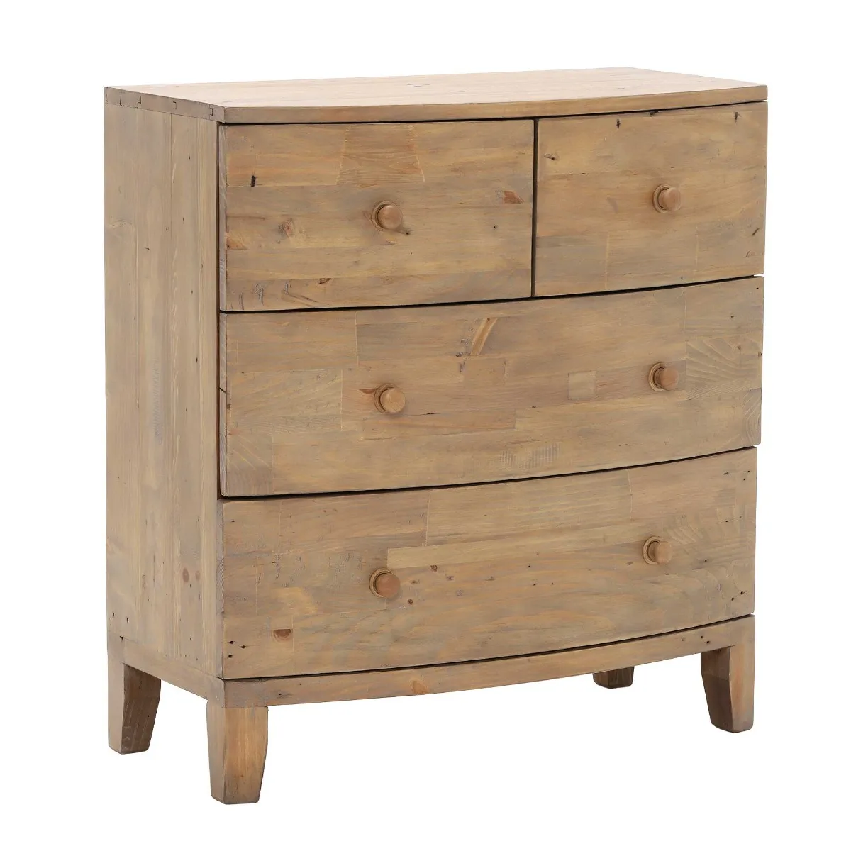 Lewes Reclaimed Wood 4 Drawer Chest, Wheat