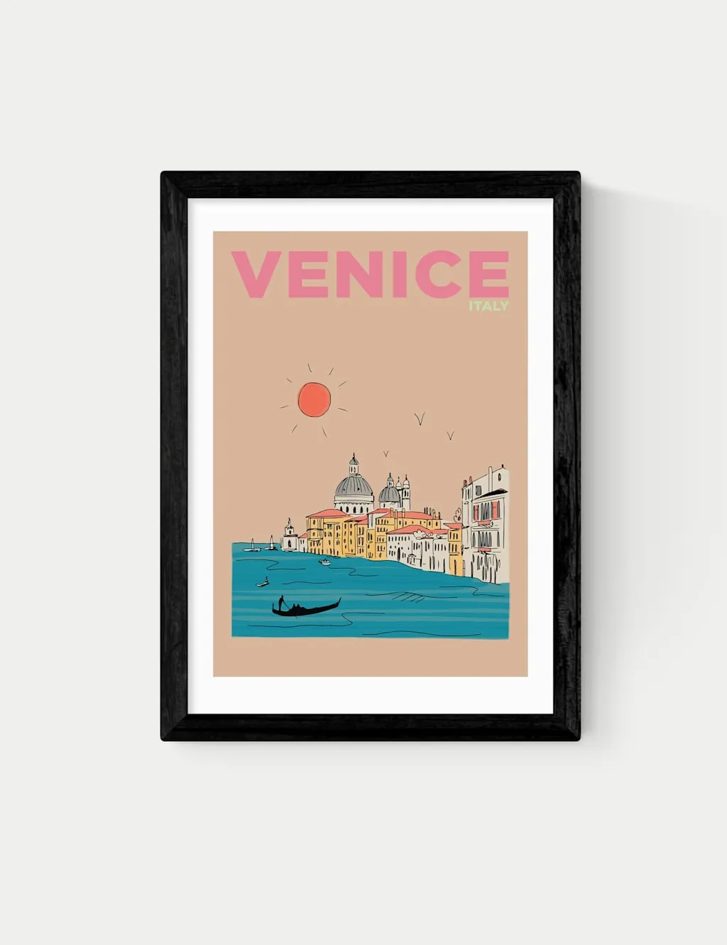 East End Prints Venice Italy Framed Art Print Black