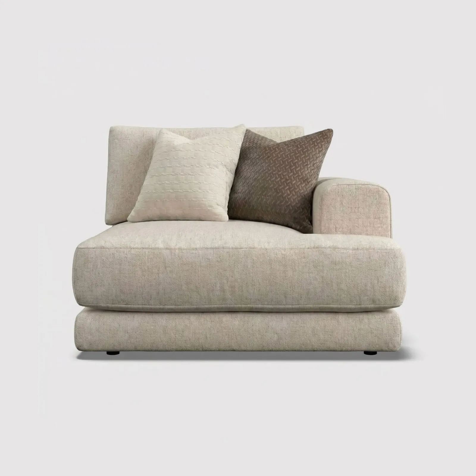 Lomax 1 Arm 1 Seater Modular Sofa Rhf, Neutral Fabric | Barker & Stonehouse