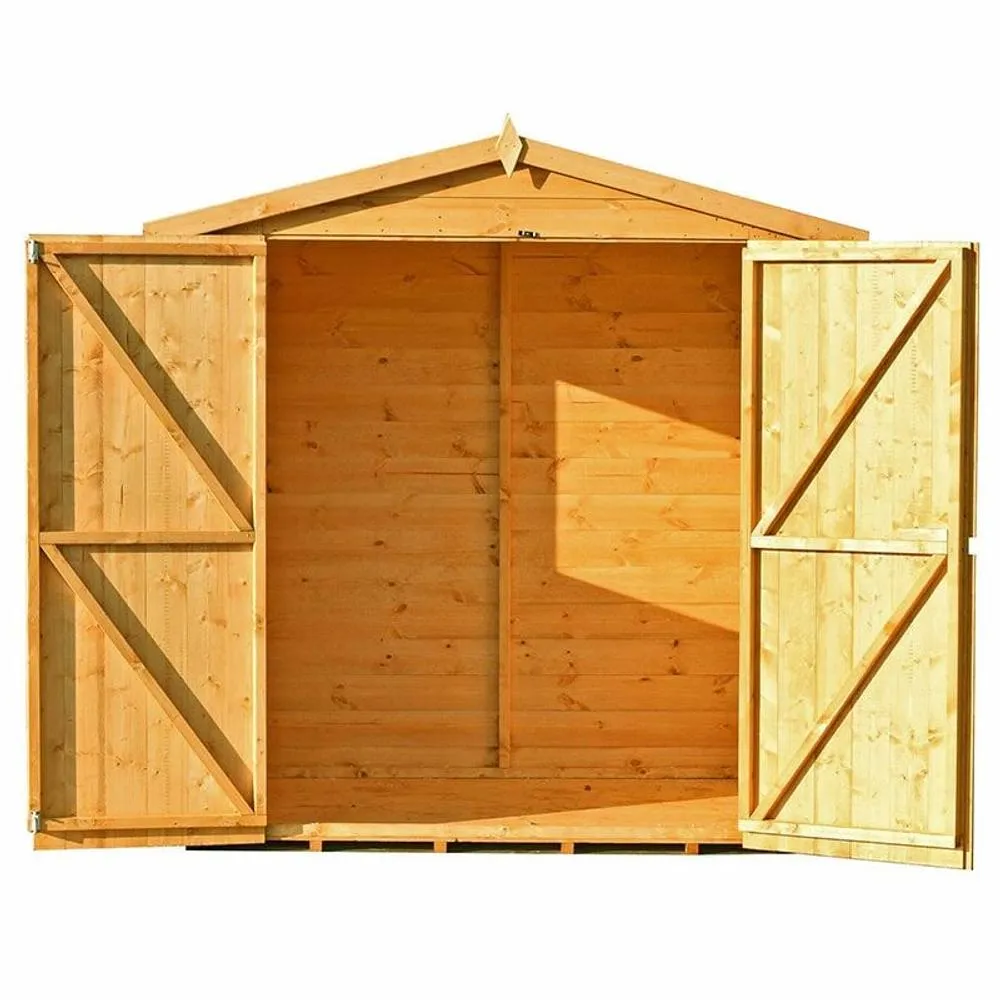 Shires Lewis 4 x 6 Feet Premium Apex Double Door with One Opening Window in Light Tan 3