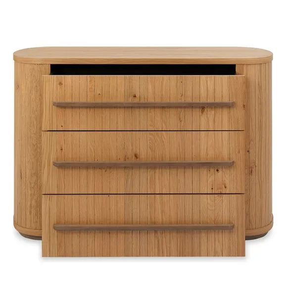 Bentley Designs Vega Knotty Oak 3 Drawer Chest 3