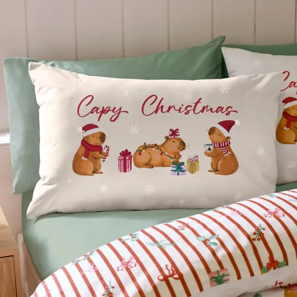 Catherine Lansfield Capy Christmas Duvet Cover & Pillowcase Set 3