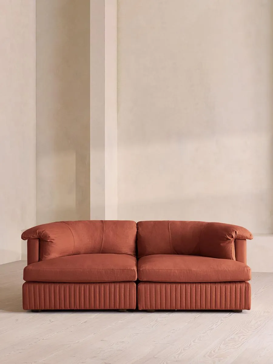 Oona Modular Sofa, Three Seater, Linen, Sienna