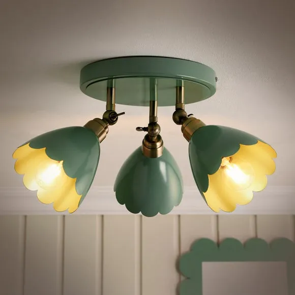 Remi Scalloped 3 Light Adjustable Spotlight 2