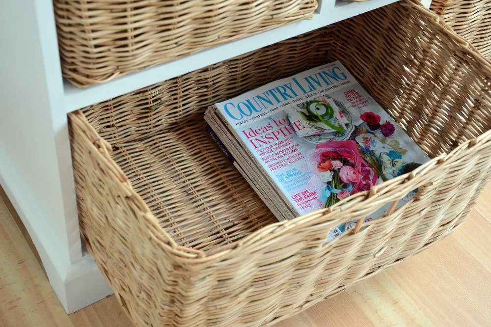 Statement Furniture Tetbury 10 Drawer Storage Unit with Wicker Baskets in White 4