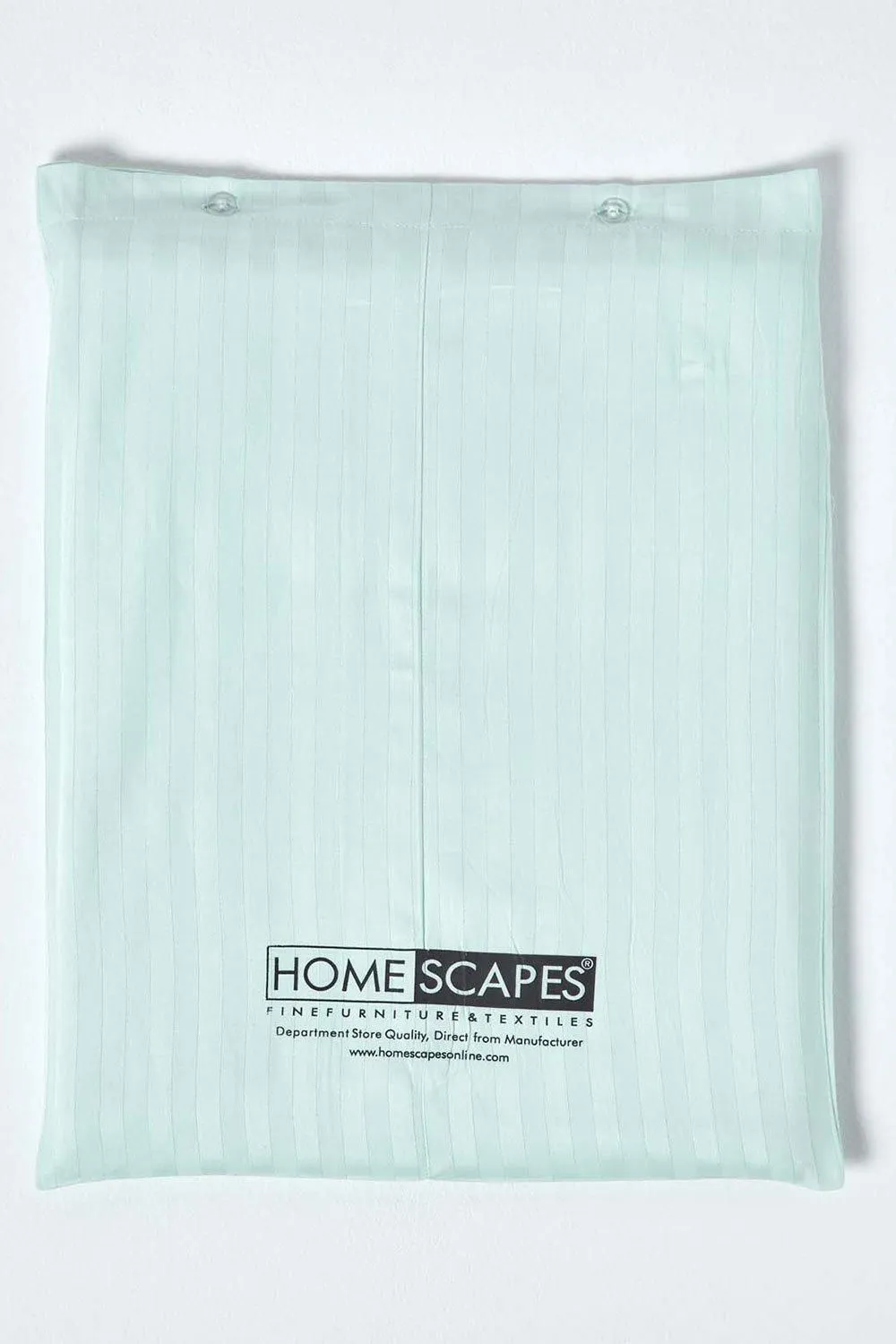 Homescapes Egyptian Cotton Stripe Duvet Cover & Pillowcase 330 TC in Blue 5
