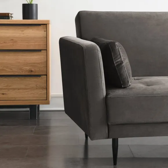Selma Velvet Corner Double Sofa Bed 5