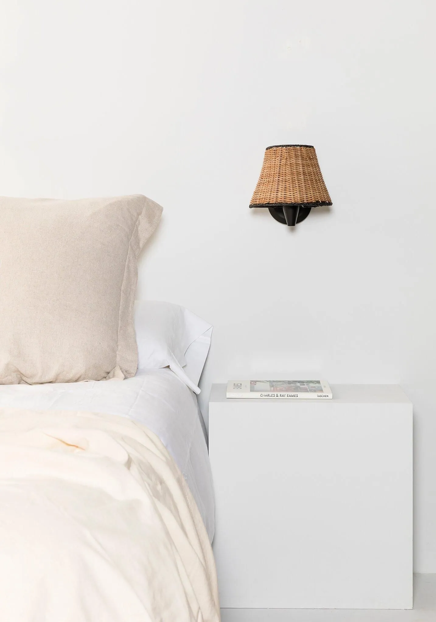Netlighting Sumba Black Rattan Shade Wall Lamp 3000K 2
