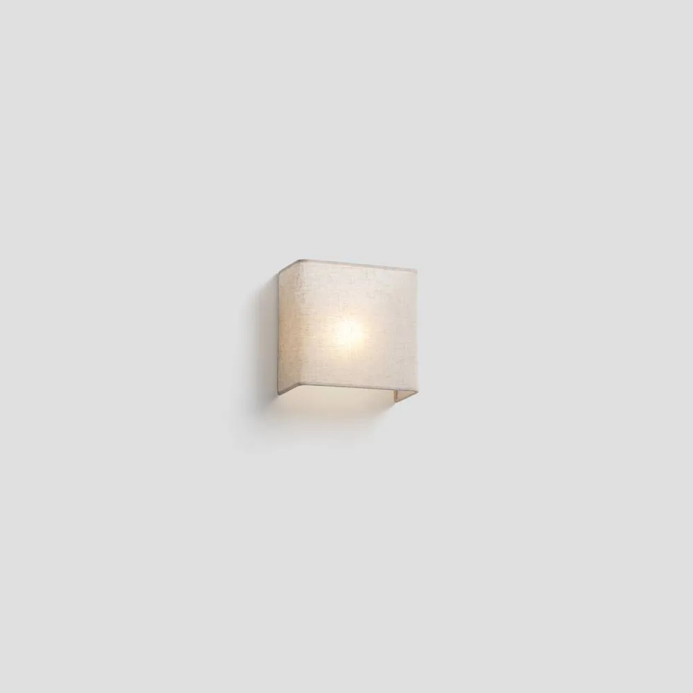 Netlighting Otton Square Linen Wall Lamp in Off-White 2