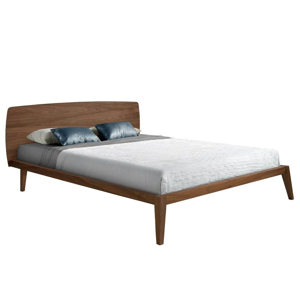 Angel Cerda Walnut Veneer Double Bed Model (160x200 cm)