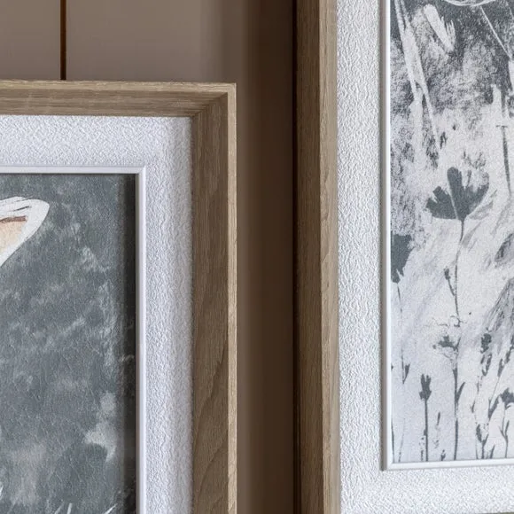 Cedar and Sage Set of 2 Botanical Hares Framed Canvases 2