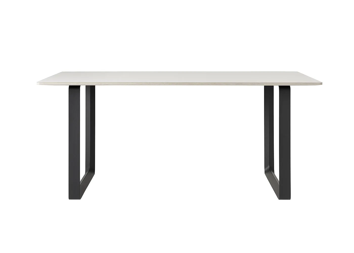 Muuto 70/70 Table 170 x 85cm in White with Black Legs